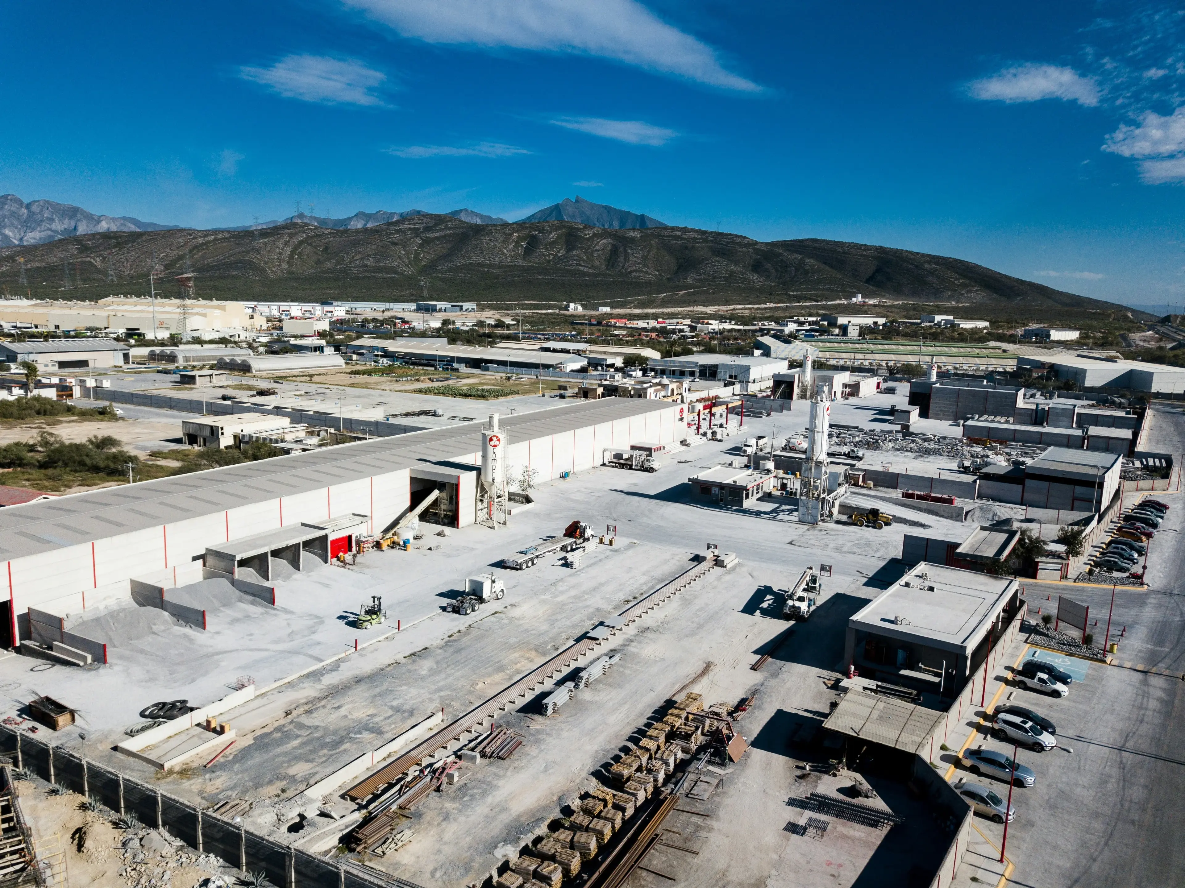 Wide ready-mix loading yard